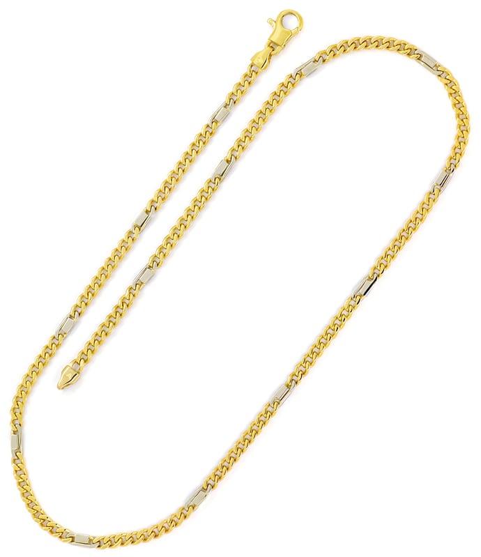 Foto 4 - Halskette mit Goldarmband Set Figaropanzer, massiv Gold, K3142