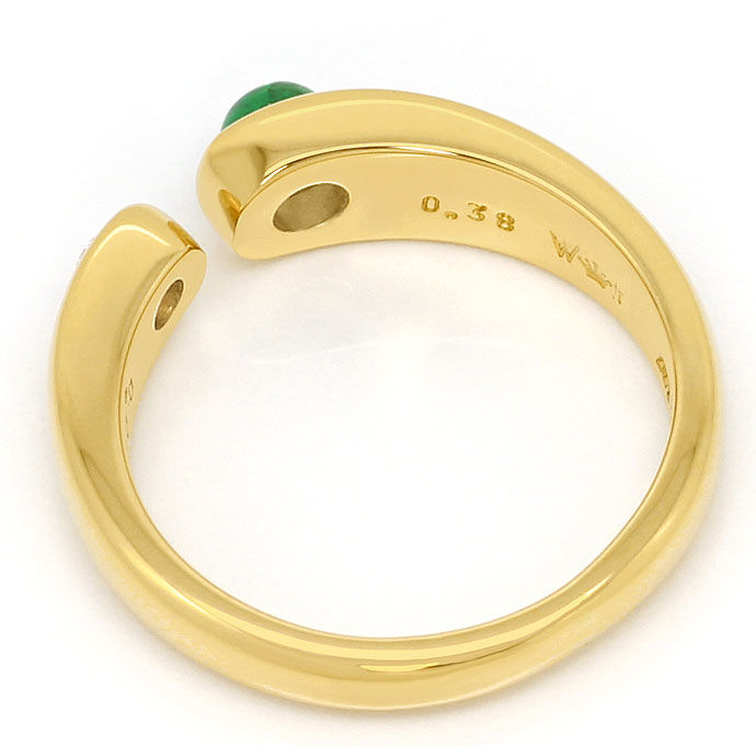 Foto 3 - Spitzen Smaragd und Brillant Lupenrein in Gold-Ring 18K, S3630